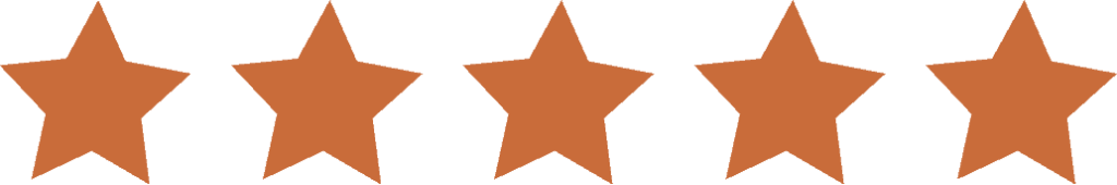 five stars in orange