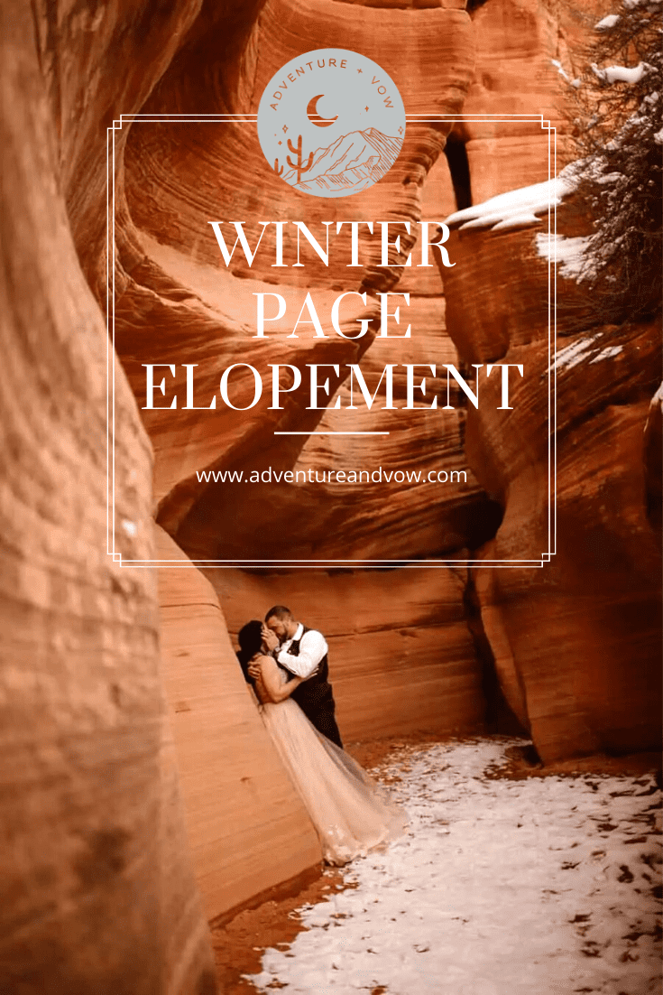 Winter Elopement Day story from Page, Arizona
