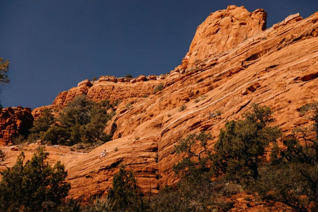 A landscape shot of a feature in Sedona, Arizona