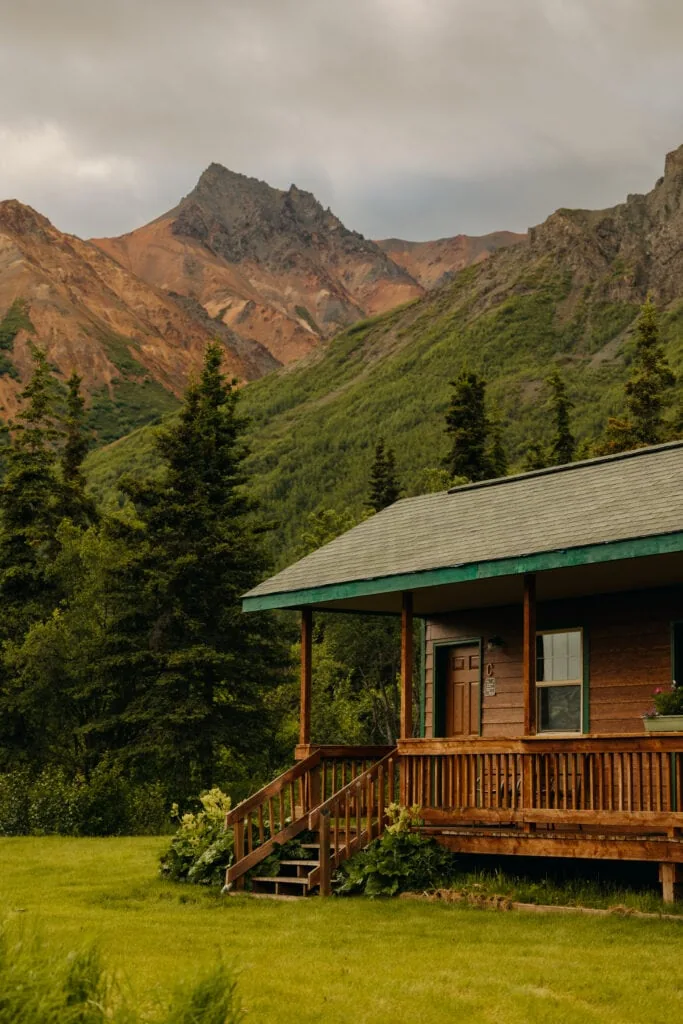 Small wedding venue of cabins in Alaska.