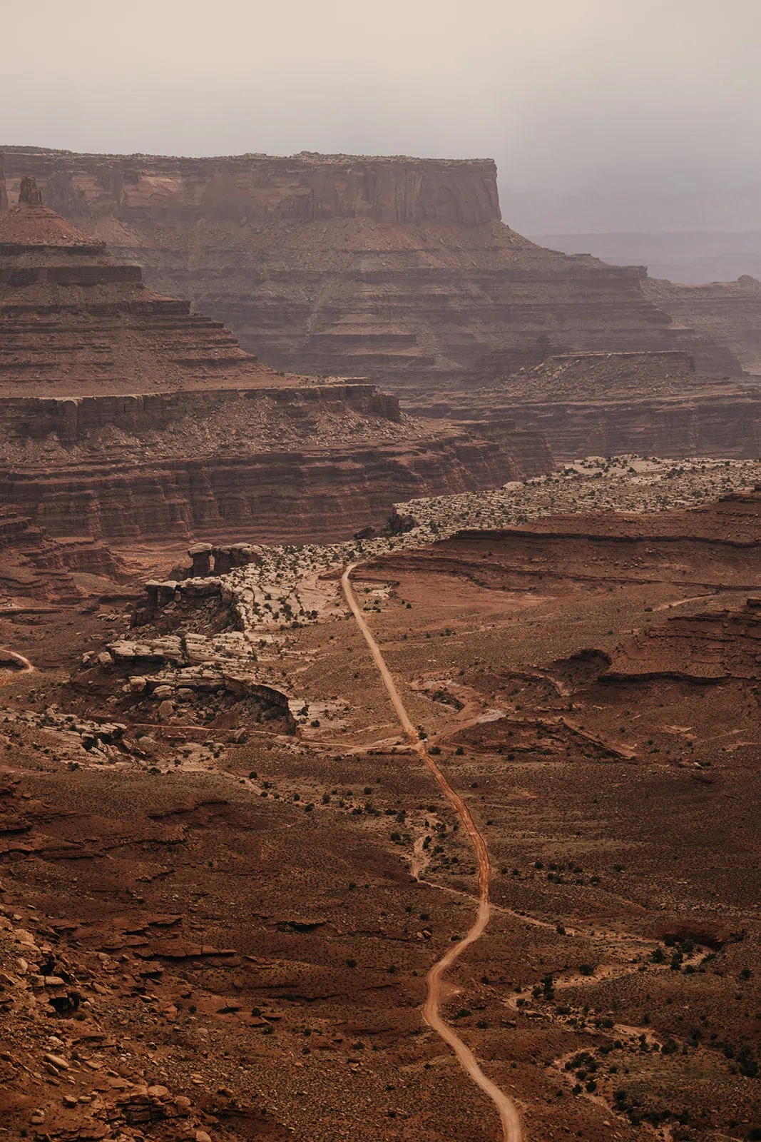 A high up view from the iconic Shafer trail