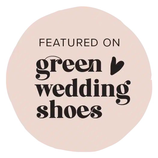 Badge that says "Featured on Green Wedding Shoes."
