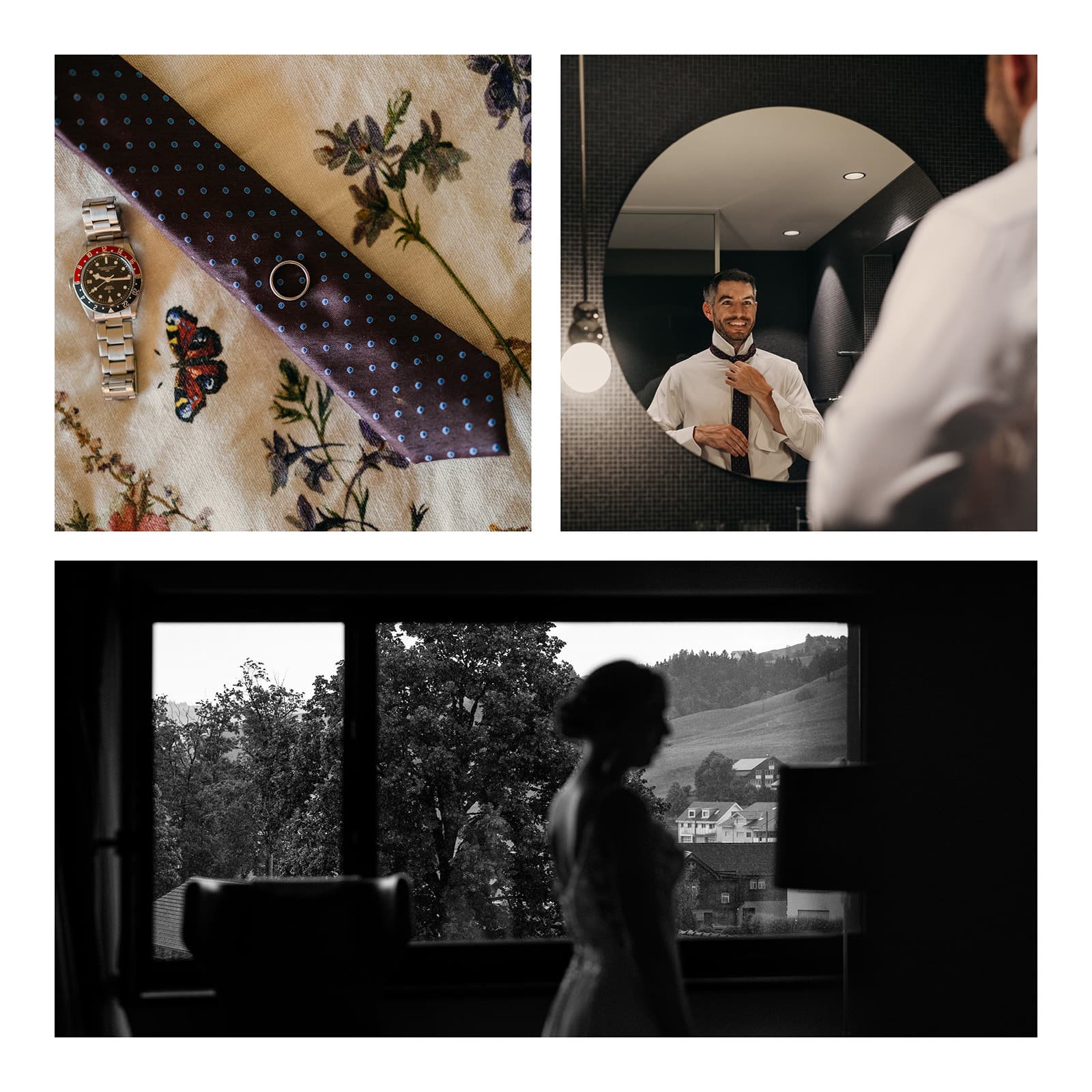 Getting ready photos from inside the hotel.